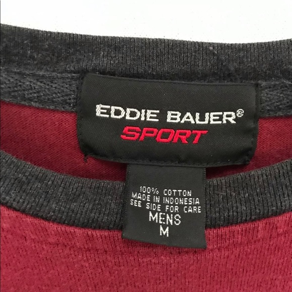 Eddie Bauer Logo Long Sleeve Crew Neck Size M - Picture 5 of 8